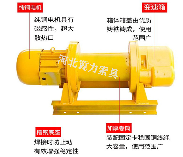 快速卷?yè)P(yáng)機(jī)安裝示意圖